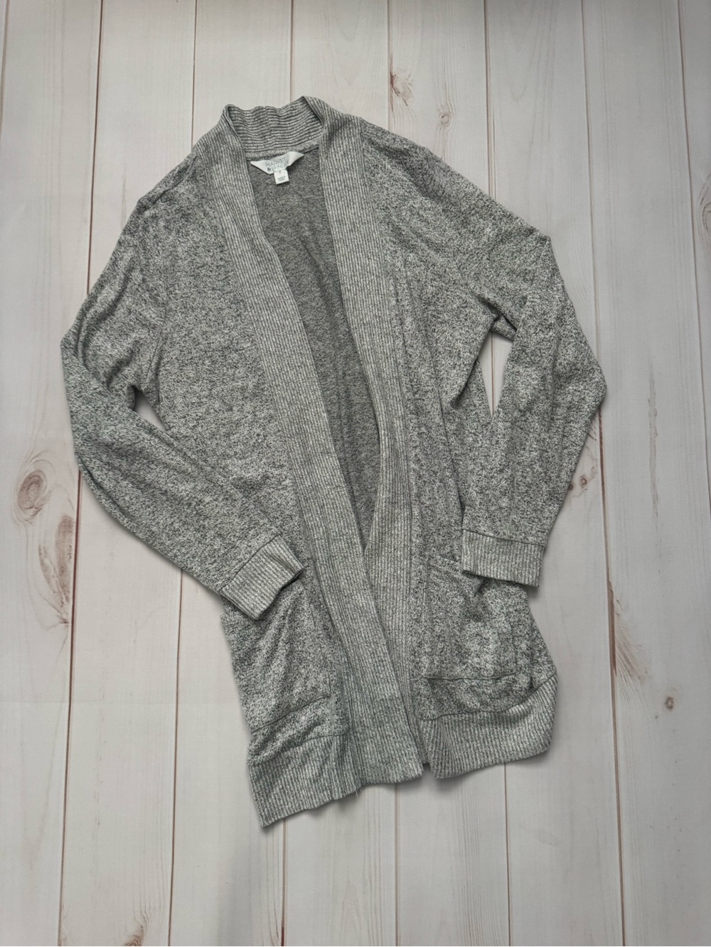 Market & Spruce Gray Open Cardigan